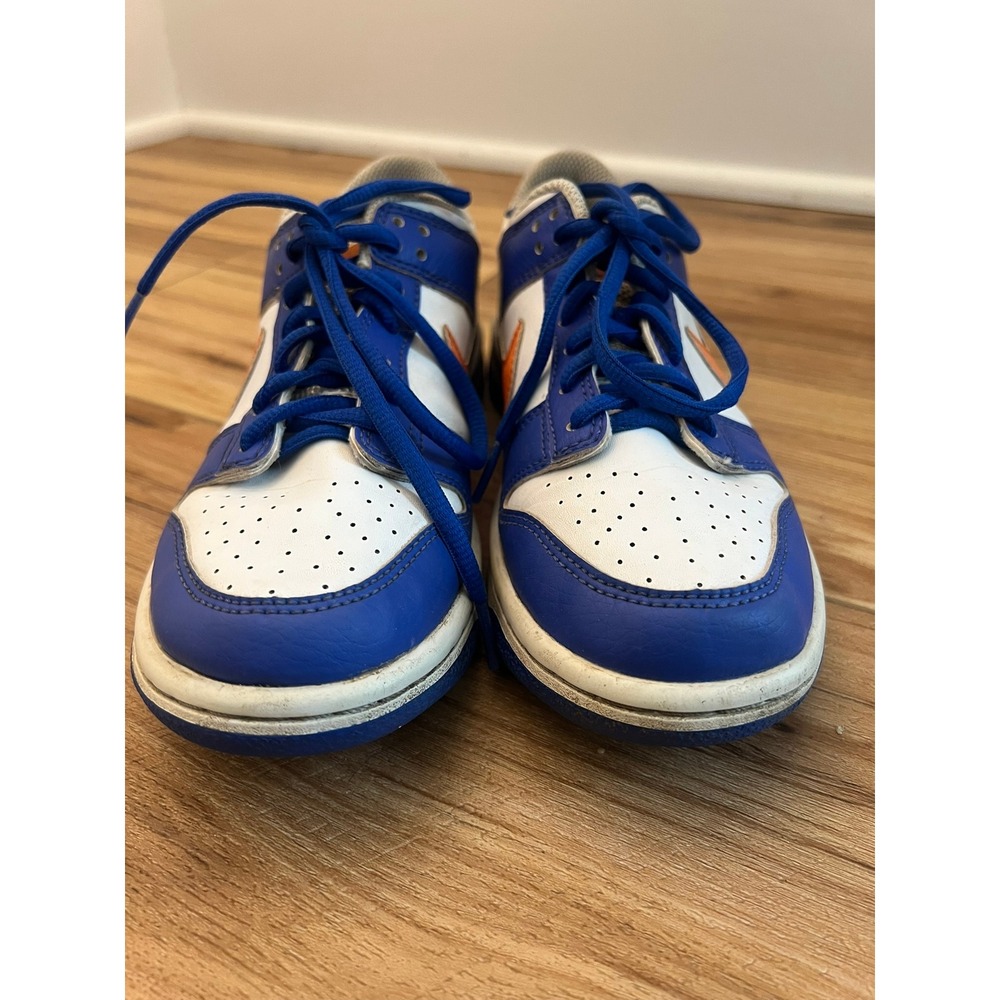 Nike Dunk Low Blue White Orange Kids 4Y Sneakers FN7783-400 Sneakers Shoes - Picture 4 of 8